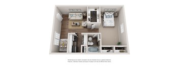 A5 Floor Plan at Bellaire Oaks Apartments, Houston, 77096