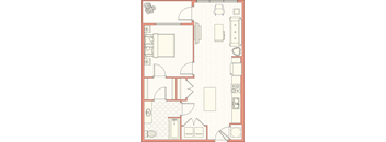 A2-A - 1 Bed 1 Bath