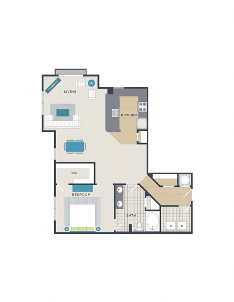 a floor plan of a house with furniture on it