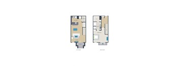 two floor plans of a house