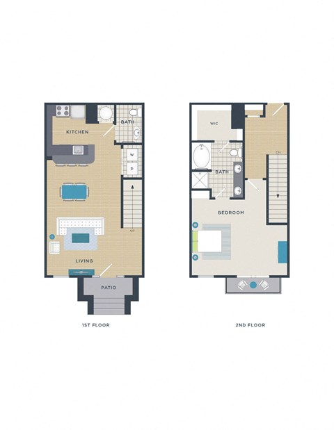 two floor plans of a house