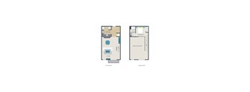 a floor plan of a house with two different floor plans