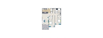 2 bedroom floor plan