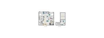 2 bedroom floor plan