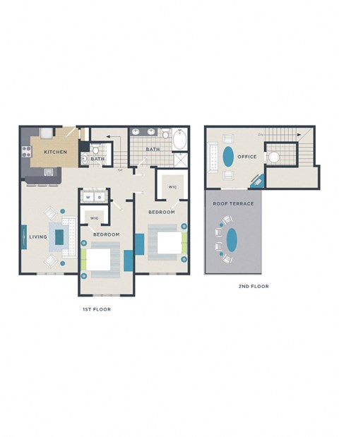 a floor plan of two different floor plans with different