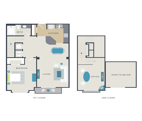 a floor plan of two apartments with different floor plans  townhouse floor plans