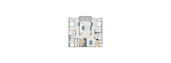 2 Bedroom Floor Plan