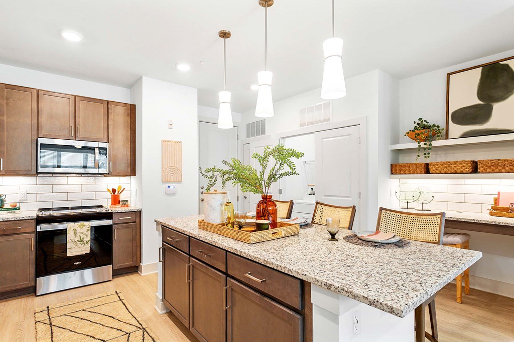 Kitchen with Island and Pendants