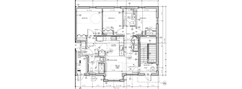 Three bedrooms with closets, two baths