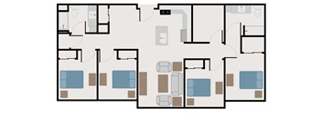 Four bedroom floor plan