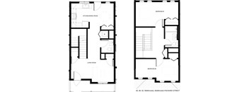 two floor plan of a house with different floors