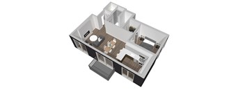 1 Bedroom | 1 Bath | Plan B Balcony