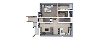 1 Bedroom Townhome | C&C Residences