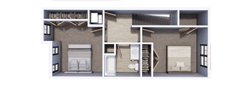 2 Bedroom Upper Level | C&C Residences