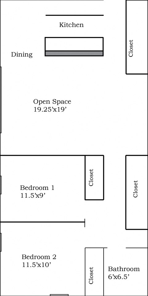 2BR|1B Falls Apt | River Falls