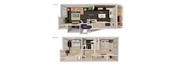 2 Bedroom Townhome| River Falls | Milltown Residences, Three Sixty