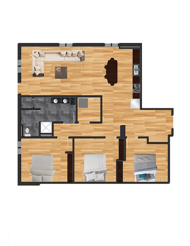 Hub, 3 Bedroom, La Crosse, Three Sixty