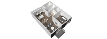 1 Bedroom Floorplan P3