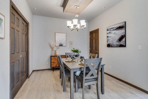 2 Bdrm Townhome Dining Room |  at 5th Ward | Three Sixty