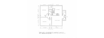 2 bedroom 1 bath - 741