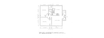 2 bedroom 1 bath - 720