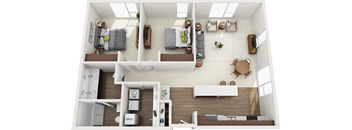 1 Bedroom Floorplan 2A