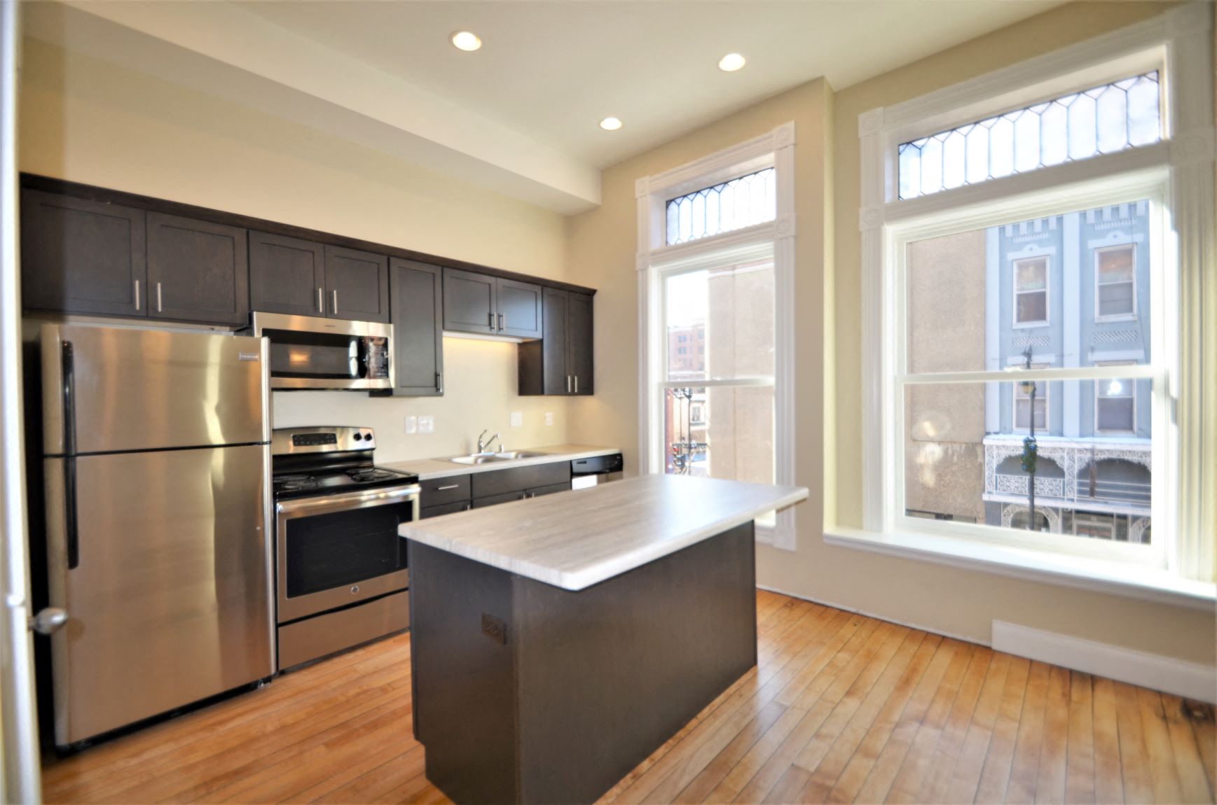 Apartment 201 | 1 BR | Kitchen | Stainless Steel Appliances |  Three Sixty Real Estate