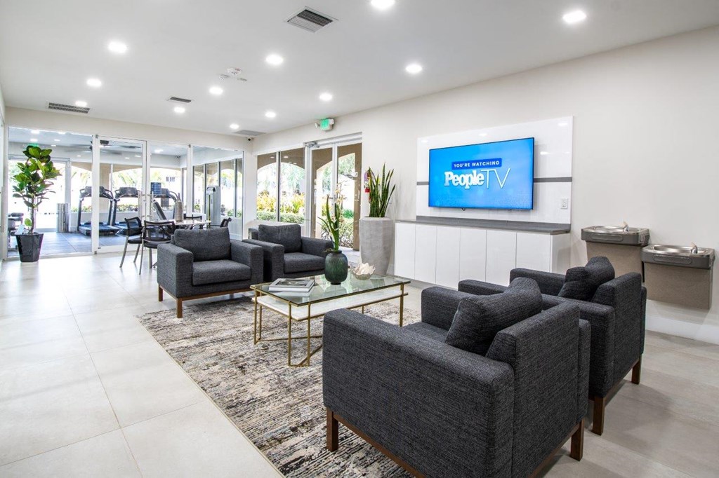 the lobby or reception area of metro vancouver apartments