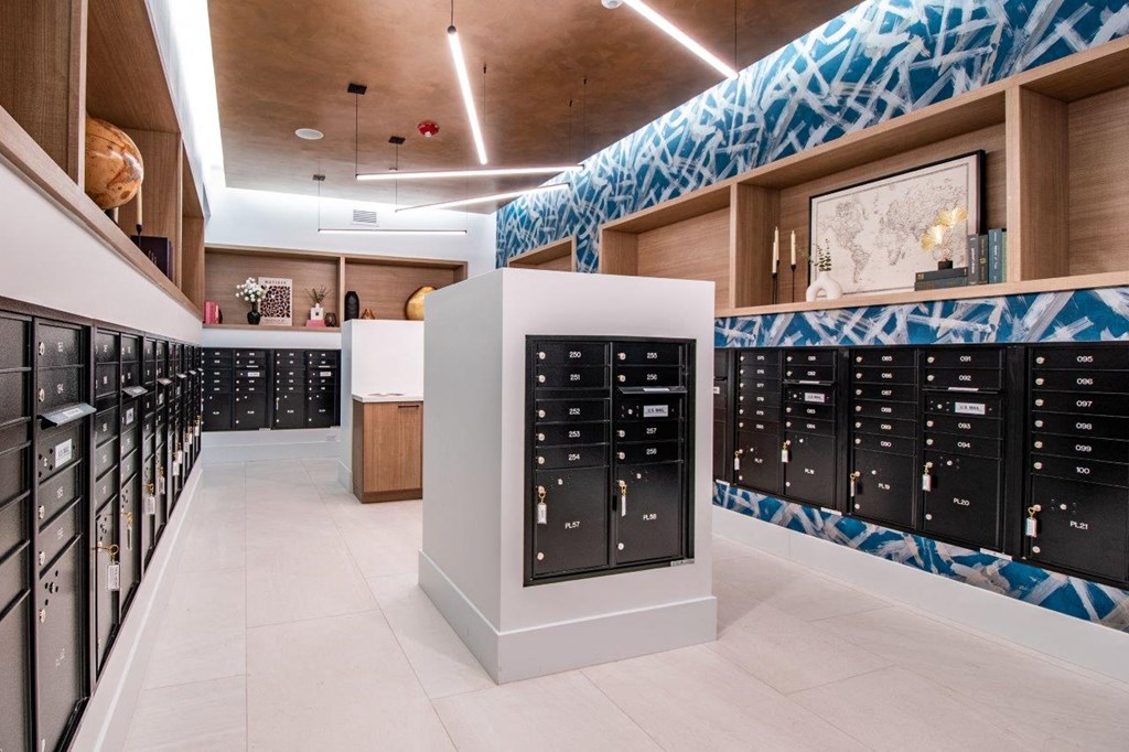 the lockers in the new store are designed to look like the ones in a
