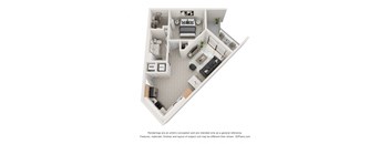 bedroom floor plan an in 3d