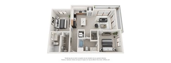 bedroom floor plan an in 3d