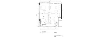 A drawing of a floor plan for Unit A-3, a 735 square foot unit, is shown.