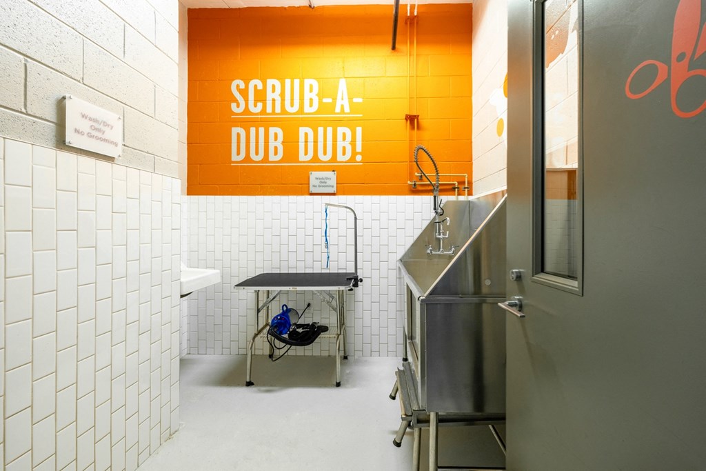 a hospital room with a bed and a table in it