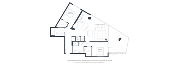 A black and white image of a house floor plan.