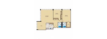 B5 Floor Plan at RiverHouse, Virginia, 22202