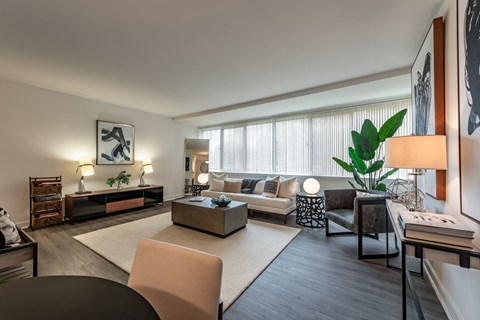 3d rendering of a living room in an apartment