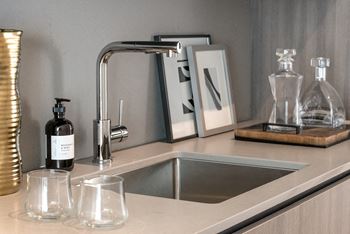 High-end European appliances in stainless steel