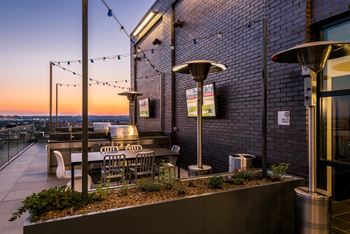 Dining banquettes, grill and bar