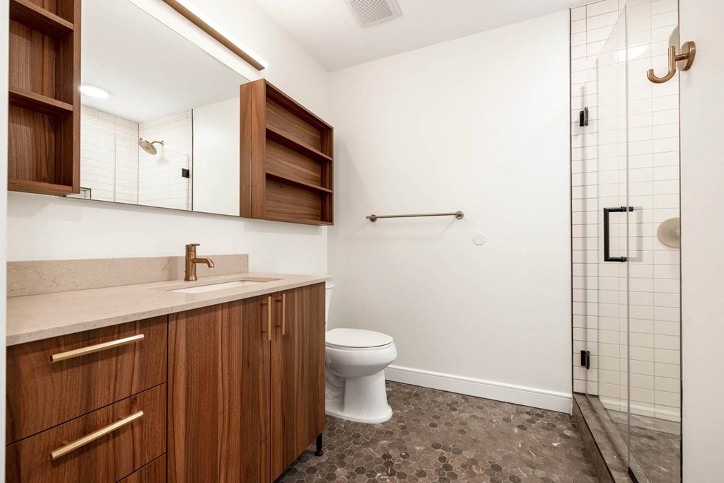a bathroom with a toilet and a sink