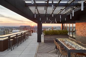 Impressive penthouse level clubroom