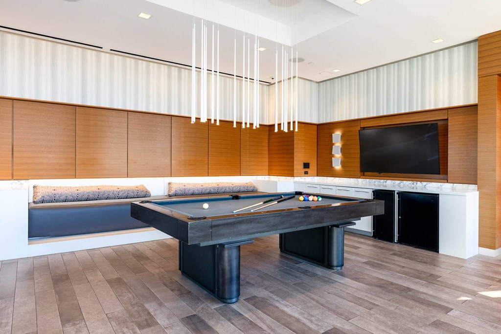 Billiards Table In Clubhouse at The Bartlett, Arlington, VA, 22202