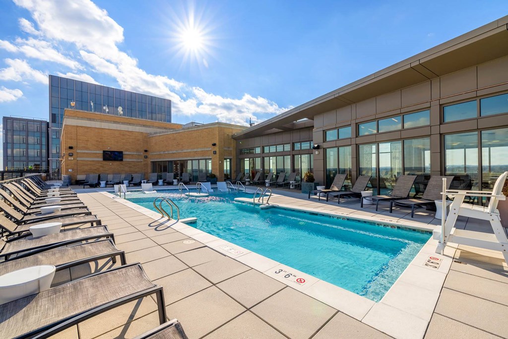 Rooftop Pool Deck at The Bartlett, Arlington, Virginia