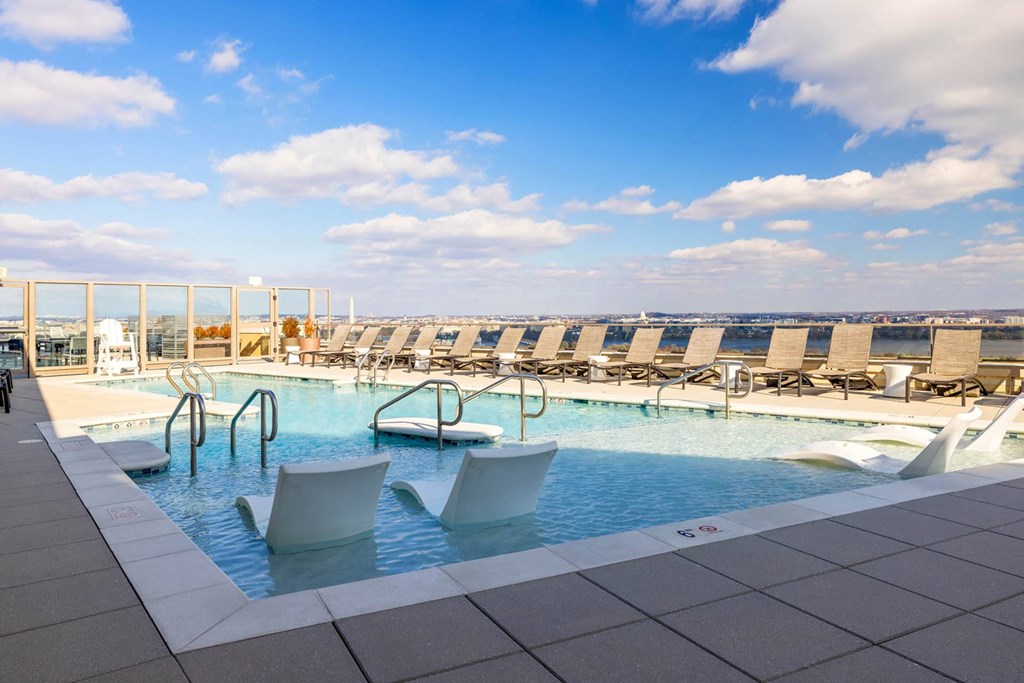 Rooftop Pool Deck at The Bartlett, Arlington, VA