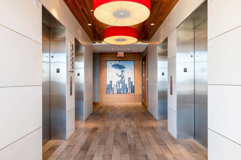 Sky Club Elevator Lobby at The Bartlett, Arlington, VA