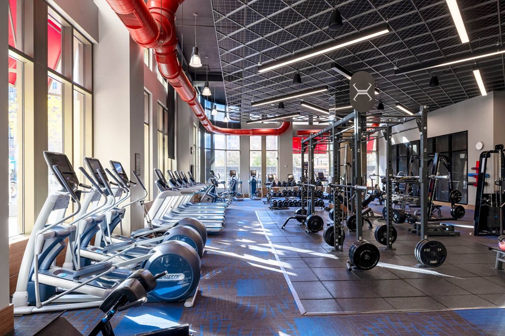 Fitness Center With Modern Equipment at The Bartlett, Arlington, Virginia