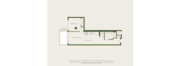 this is a conceptual floor plan of a one bedroom apartment home