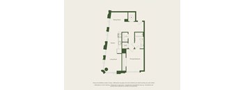 this is a floor plan of a one bedroom apartment