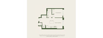 this is a floor plan of a bedroom apartment