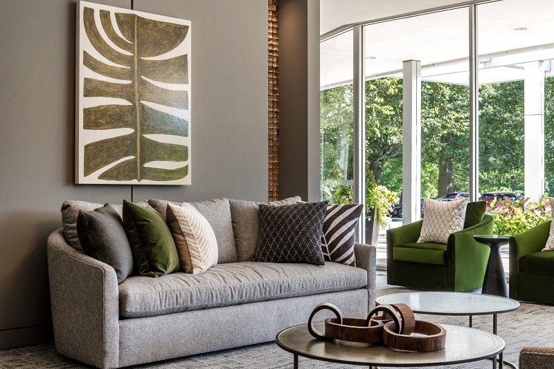 Living Room Sofa at RiverHouse, Arlington, Virginia