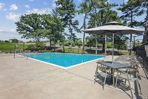 the swimming pool at our apartments